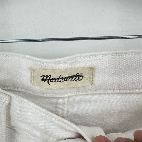 NWT Madewell 10" High-Rise Skinny Jeans Pure White magic pockets Size 28‎ Size 6 - Picture 7 of 15